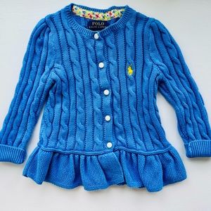 Polo Ralph Lauren ruffle-ham cardigan